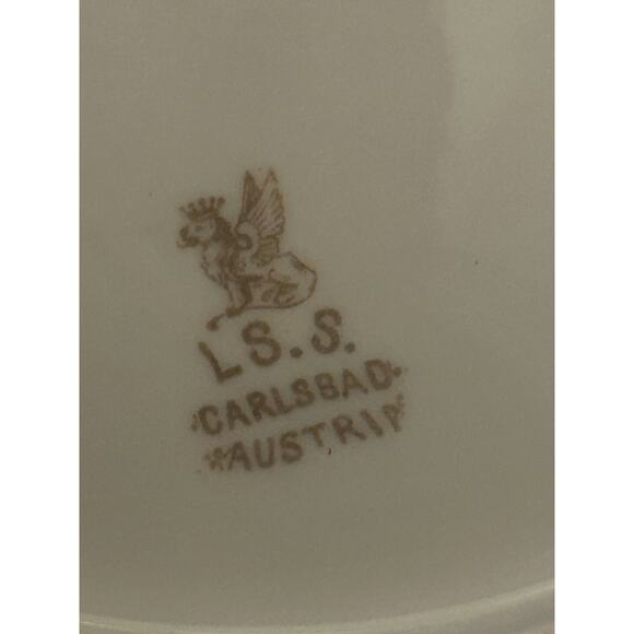 Antique Scalloped Porcelain Plate Carlsbad 1880s Moritz Zdekauer M Z Austria 10” - Picture 9 of 9